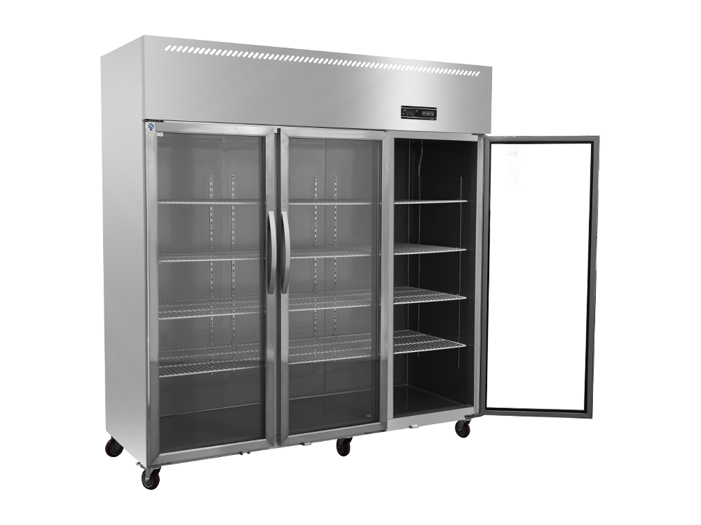 Chiller/freezer Large Three-door Glass Door Fan Cooling