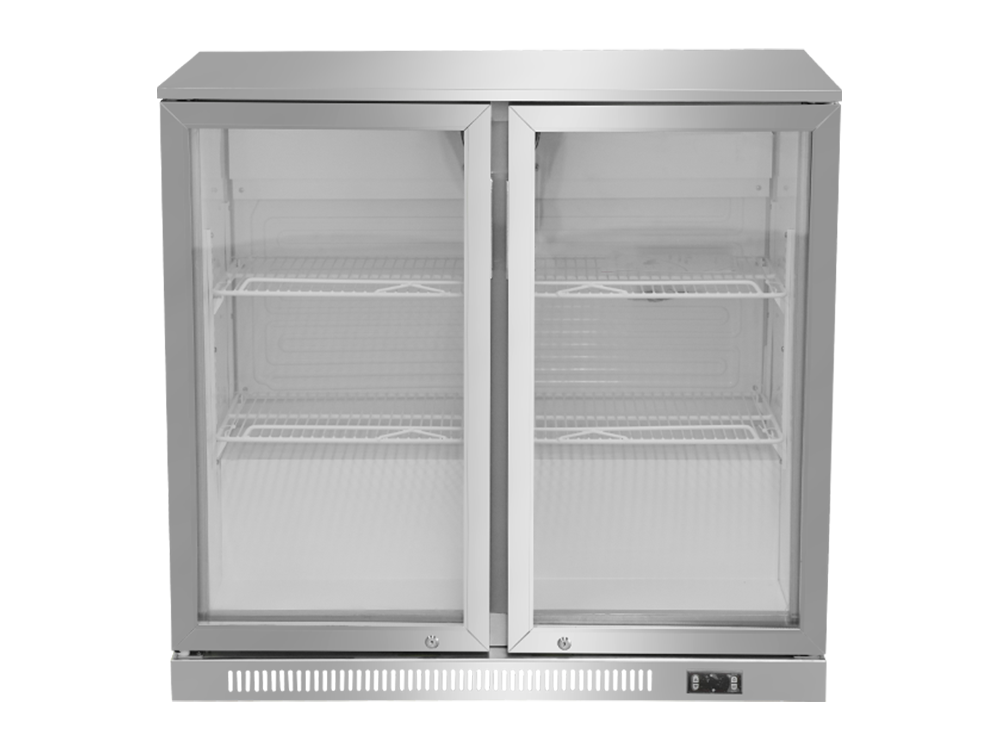 Double-door Stainless Steel Back Bar Cooler