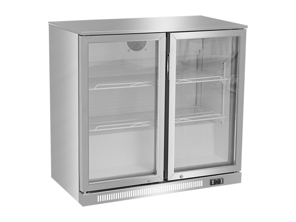 Double-door Stainless Steel Back Bar Cooler
