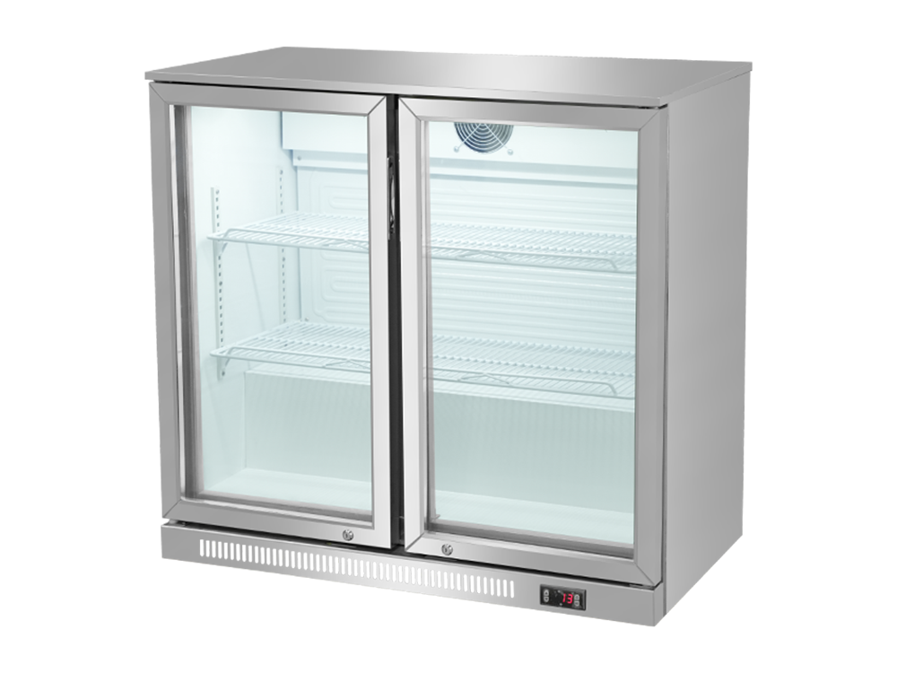Double-door Stainless Steel Back Bar Cooler