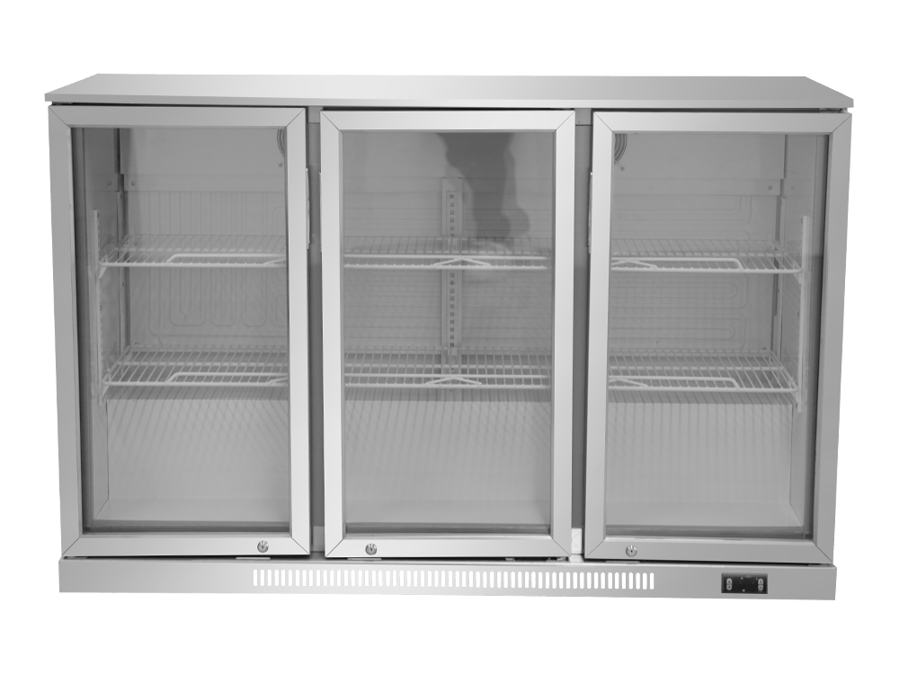 Three-Door  Stainless Steel Back Bar Cooler