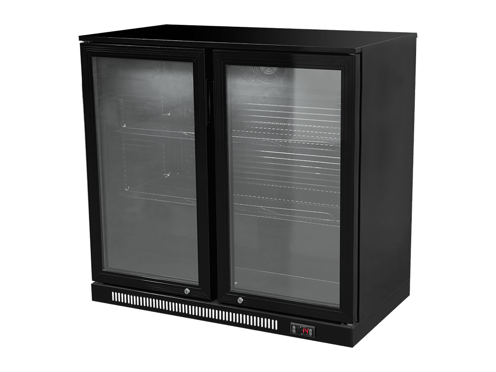 Double-door Spray-coated Back Bar Cooler